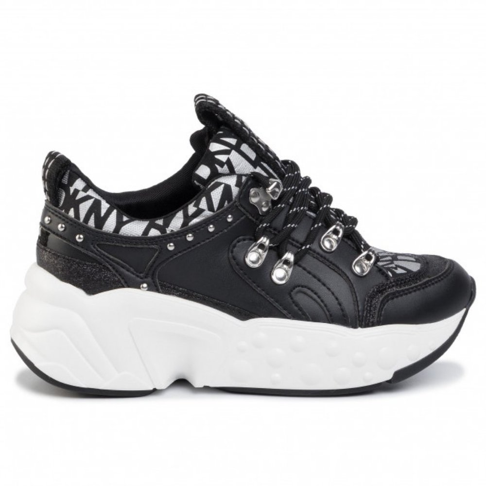 DKNY Women's AVI Logo-print Sneakers_size 6M NEW - Picture 3 of 9